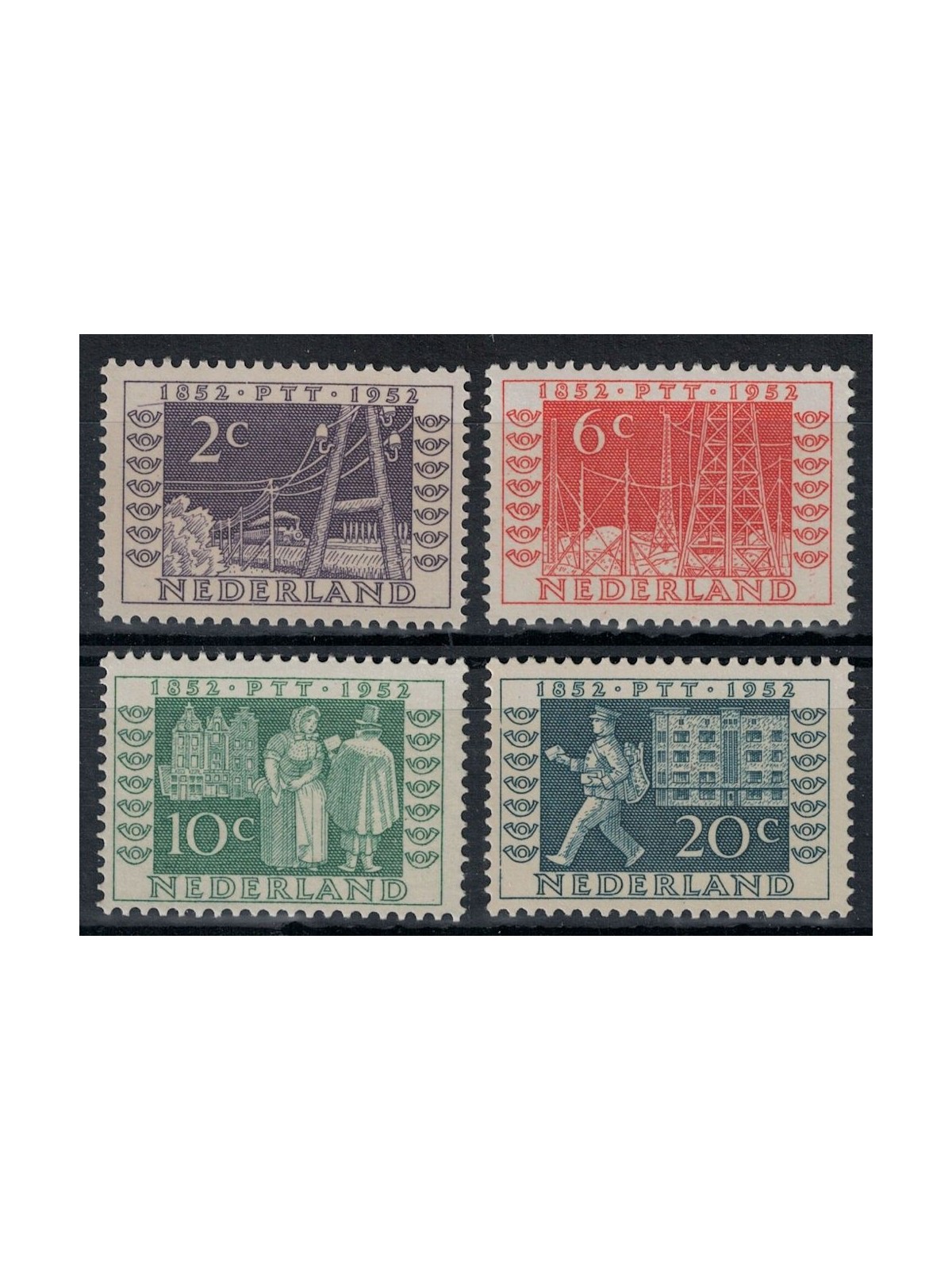 OLANDA 1952 Centenario del Francobollo 4v MNH**