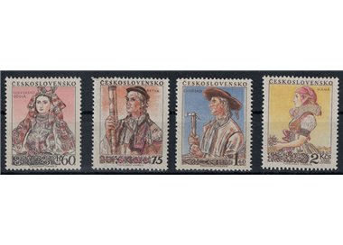 CECOSLOVACCHIA 1955 Costumi tradizionali (I) 4v MH*