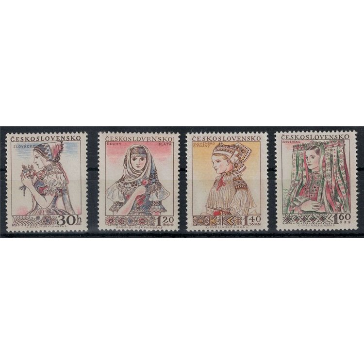 CZECHOSLOVAKIA 1956 Traditional costumes (II) 4v MNH**
