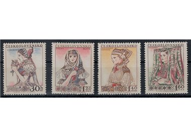 CECOSLOVACCHIA 1956 Costumi tradizionali (II) 4v MNH**