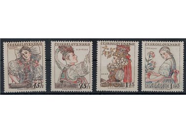 CZECHOSLOVAKIA 1957 Traditional costumes (III) 4v MNH**