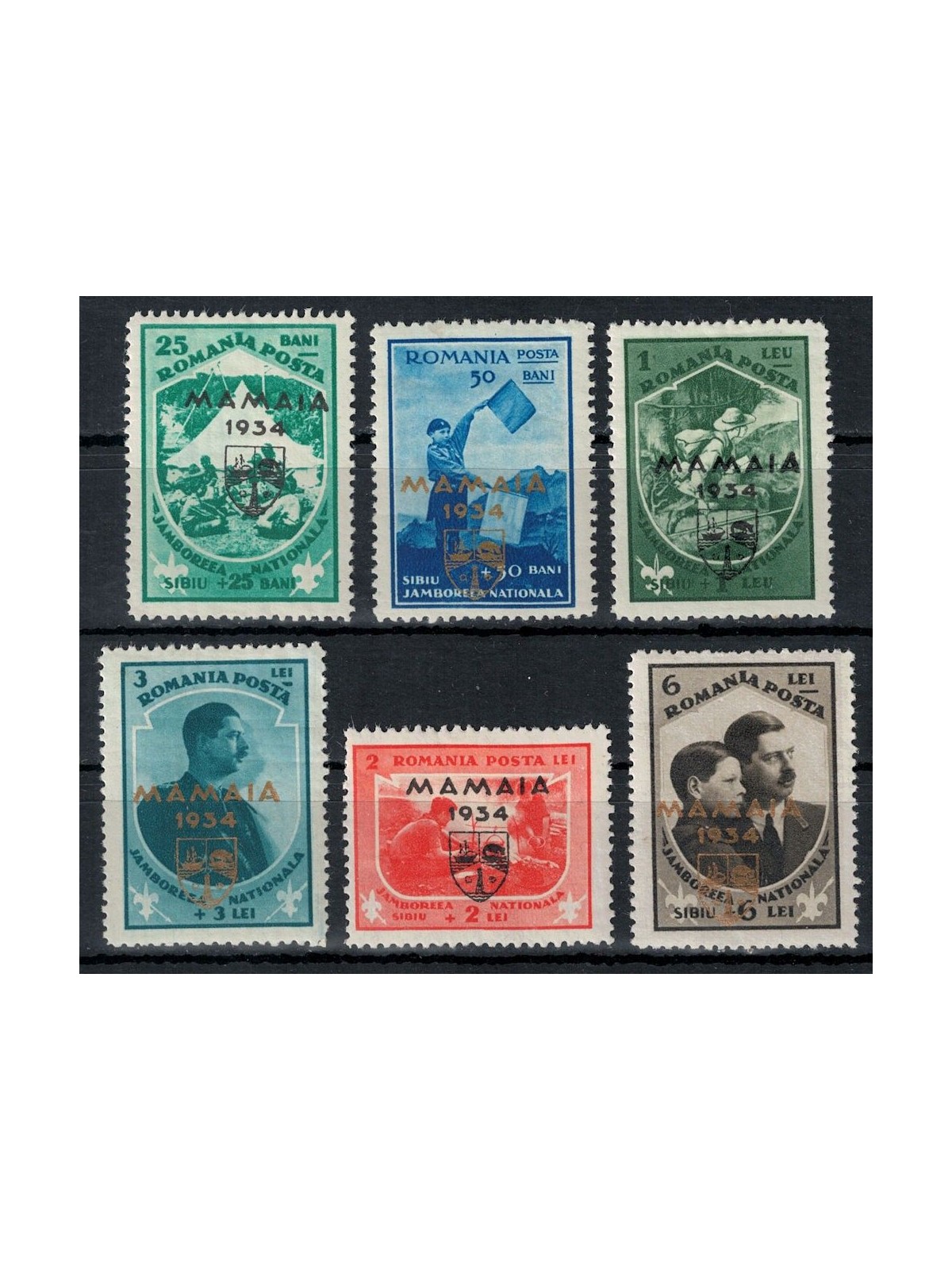 ROMANIA 1934 Accampamento di scout 6v MH*