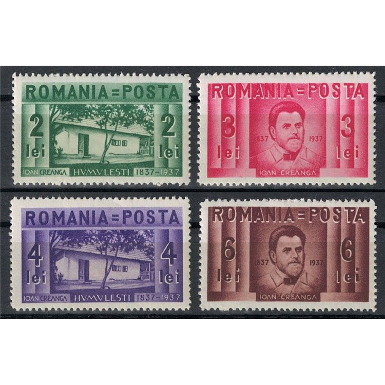 ROMANIA 1937 Ion Creangă 4v MH*