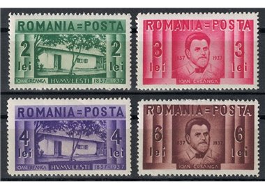 ROMANIA 1937 Ion Creangă 4v MH*