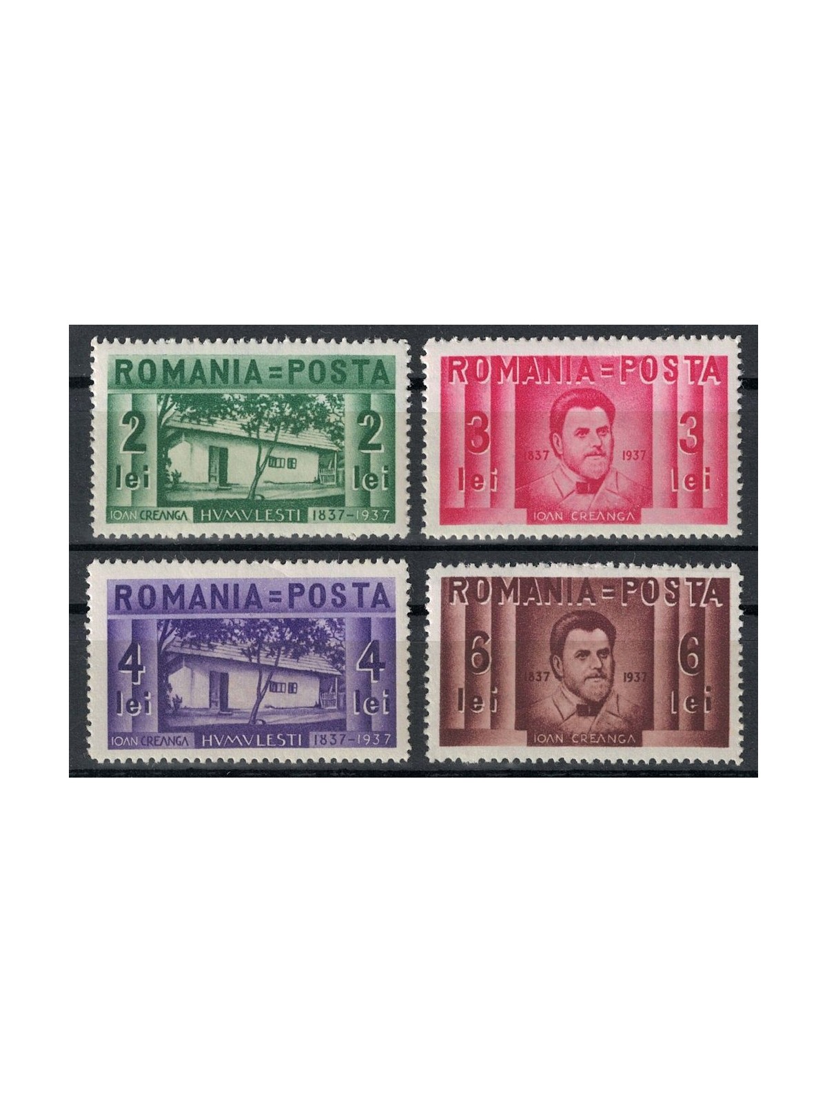 ROMANIA 1937 Ion Creangă 4v MH*