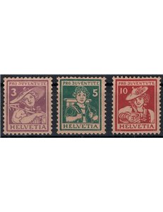 SWITZERLAND 1916 Pro Juventute 3v MH*