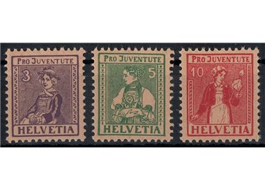 SVIZZERA 1917 Pro Juventute 3v MNH**