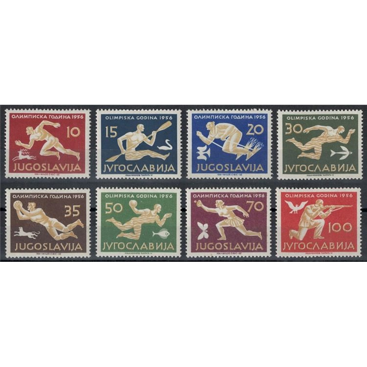 YUGOSLAVIA 1956 Melbourne Olympics 8v MNH**