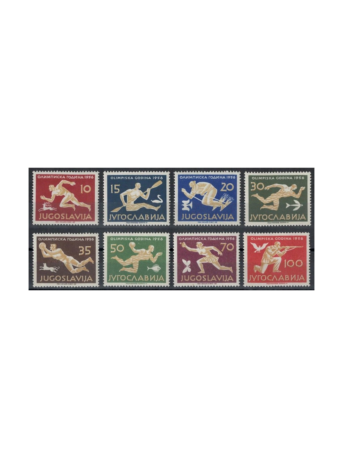 JUGOSLAVIA 1956 Olimpiadi di Melbourne 8v MNH**