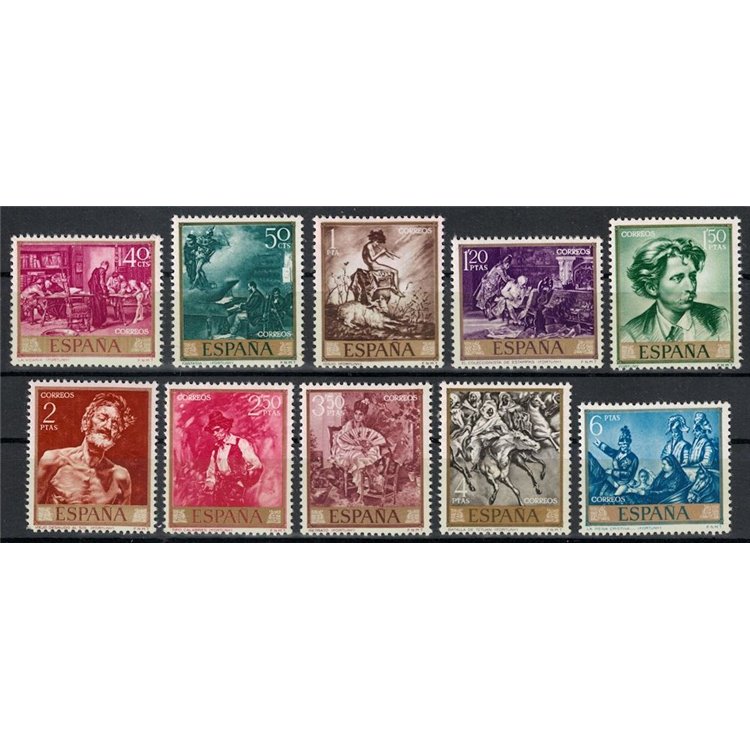 SPAIN 1968 Paintings by Mariano Fortuny Marsal 10v MNH**