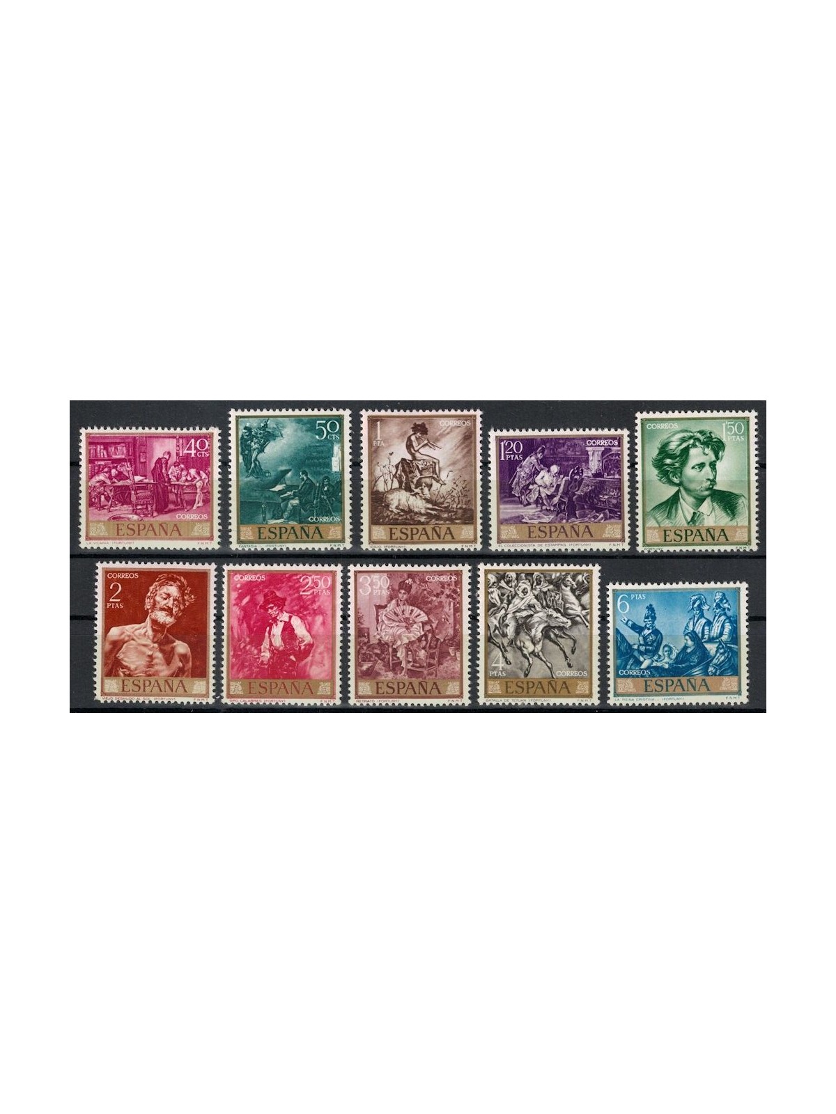 SPAIN 1968 Paintings by Mariano Fortuny Marsal 10v MNH**