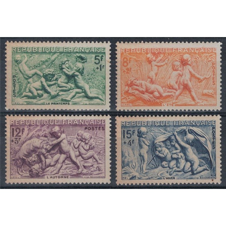 FRANCE 1949 The Four Seasons 4v MNH**
