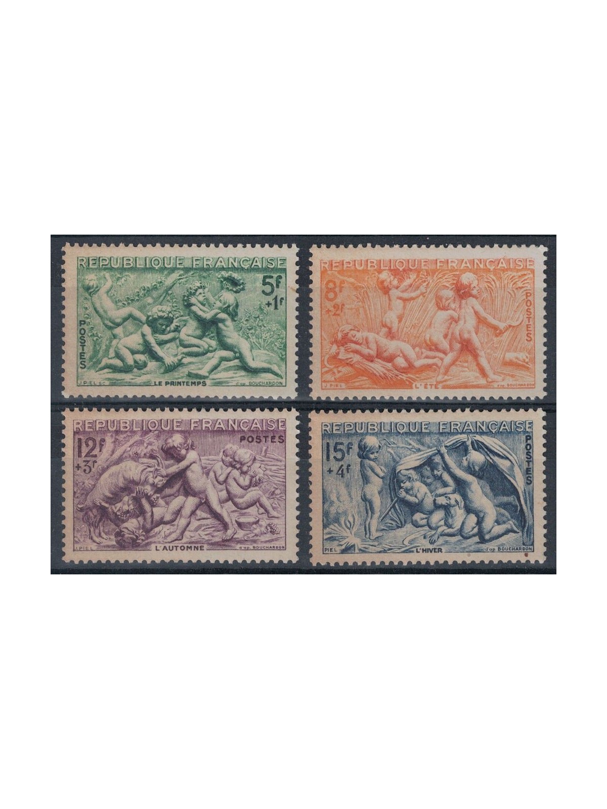 FRANCE 1949 The Four Seasons 4v MNH**