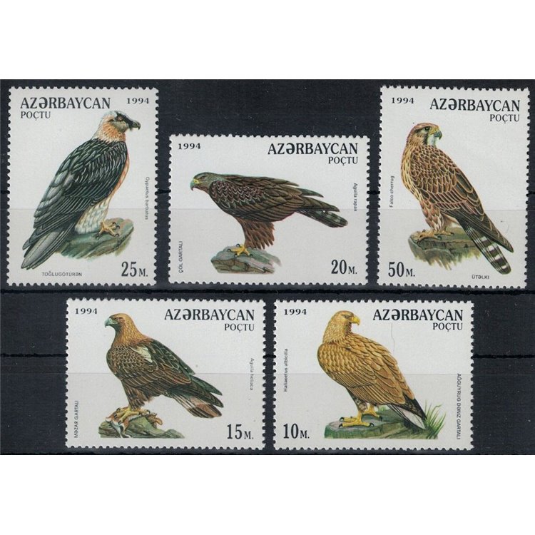 AZERBAIJAN 1994 Fauna, birds of prey 5v MNH**