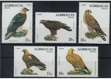 AZERBAIJAN 1994 Fauna, birds of prey 5v MNH**