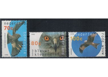 NETHERLANDS 1995 Nature conservation, birds of prey 3v MNH**