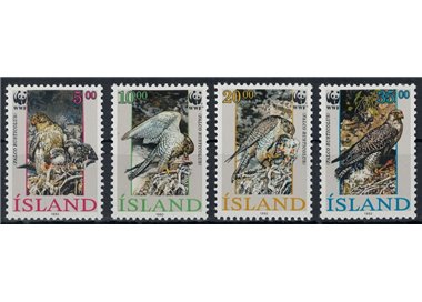 ISLANDA 1992 Fauna protetta, il falco 4v MNH**