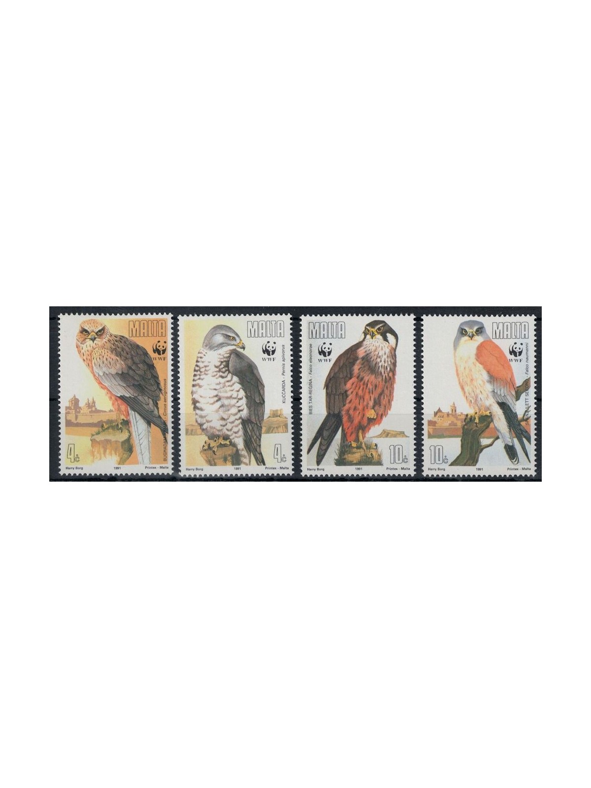 MALTA 1991 Protezione della fauna, rapaci 4v MNH**