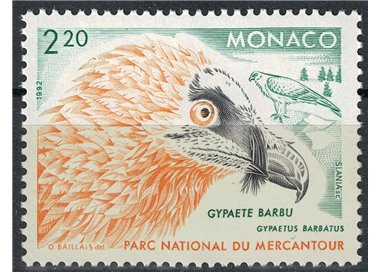 MONACO 1992 Fauna, birds of prey MNH**