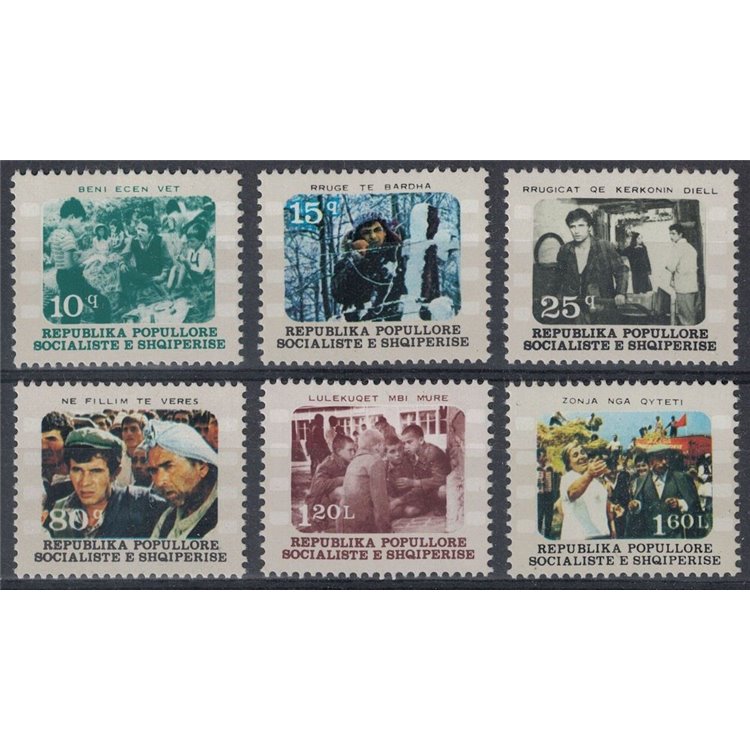 ALBANIA 1977 Film albanesi 6v MNH**