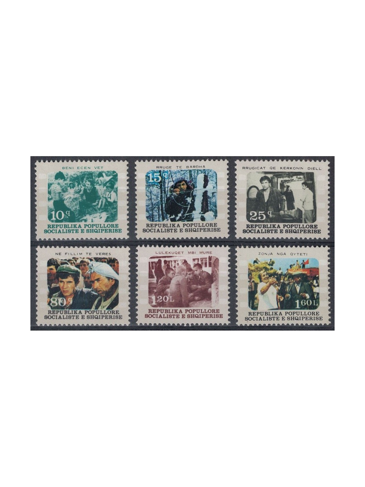 ALBANIA 1977 Albanian films 6v MNH**