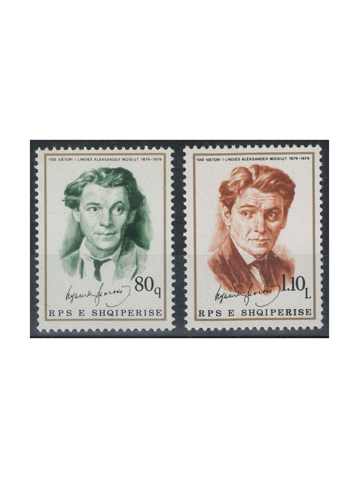 ALBANIA 1979 Alexander Moissi 2v MNH**