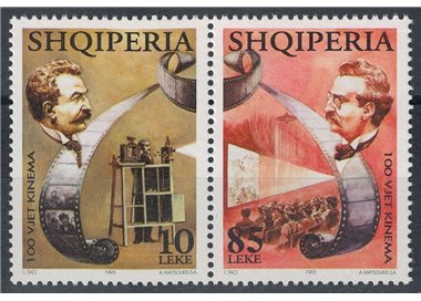 ALBANIA 1995 Centenario del cinema 2v MNH**