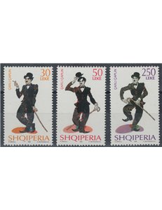ALBANIA 1999 Charlie Chaplin 3v MNH**