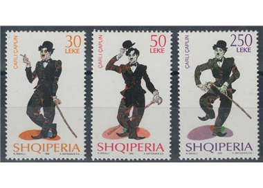 ALBANIA 1999 Charlie Chaplin 3v MNH**