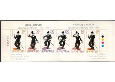 ALBANIA 1999 Charlie Chaplin booklet MNH**