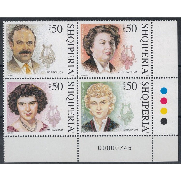 ALBANIA 2004 Artists 4v MNH**
