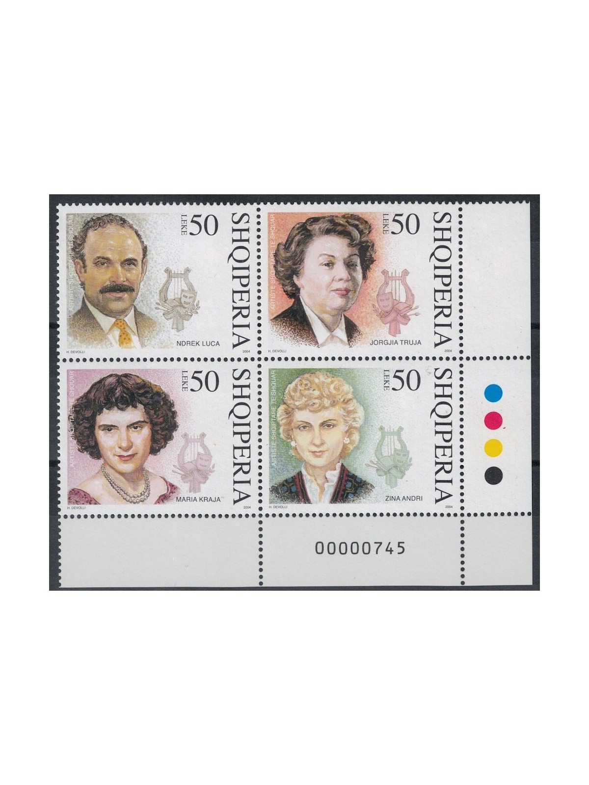 ALBANIA 2004 Artists 4v MNH**