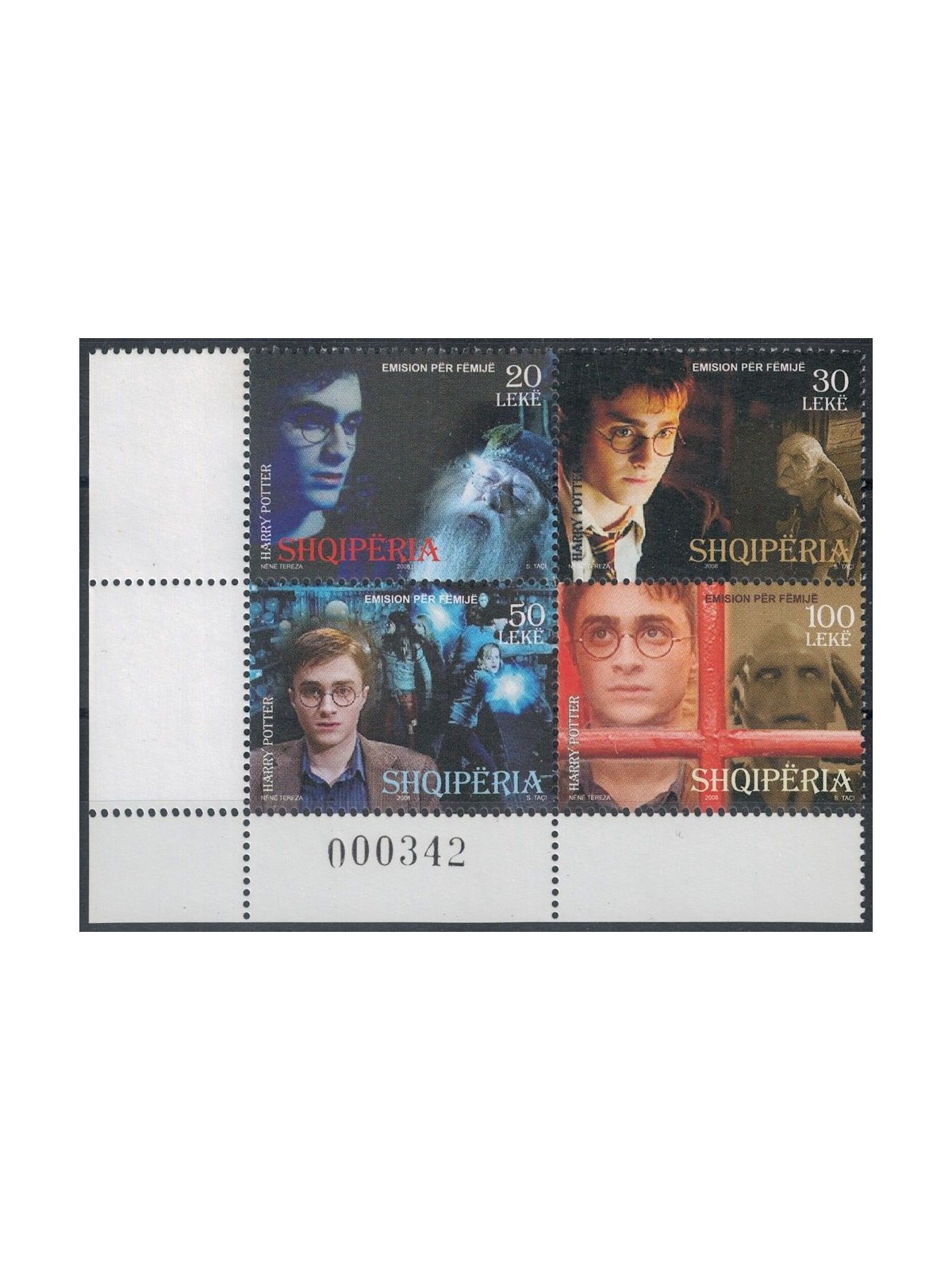ALBANIA 2008 Harry Potter 4v MNH**