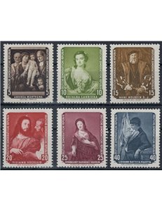 GERMANIA DDR 1957 Capolavori pinacoteca di Dresda 6v MNH**