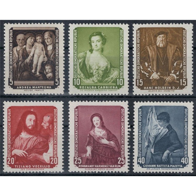 GERMANIA DDR 1957 Capolavori pinacoteca di Dresda 6v MNH**