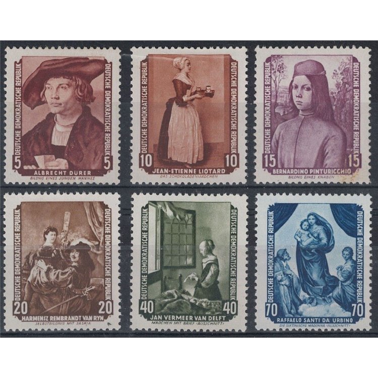 GERMANIA DDR 1955 Capolavori pinacoteca di Dresda 6v MNH**