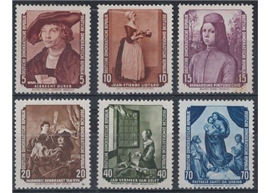 GERMANIA DDR 1955 Capolavori pinacoteca di Dresda 6v MNH**