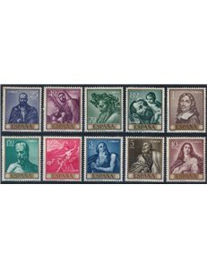 SPAGNA 1963 Giornata del francobollo 10v MNH**