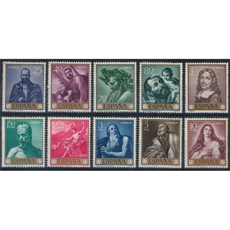 SPAGNA 1963 Giornata del francobollo 10v MNH**