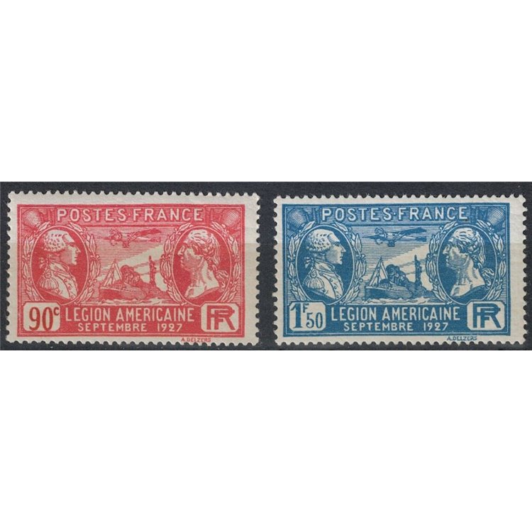 FRANCE 1927 American Legion Congress 2v MH*