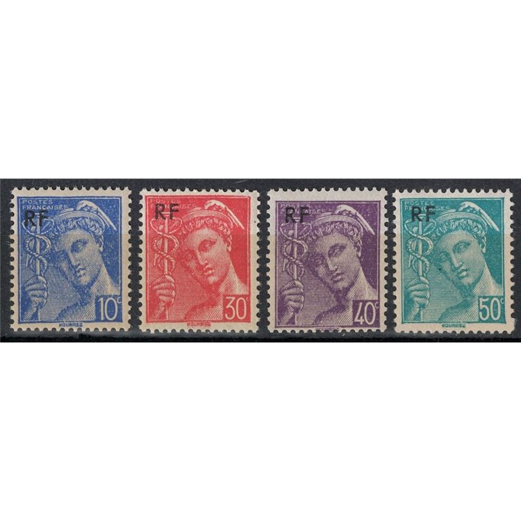 FRANCE 1944 Mercury (overprinted) 4v MNH**