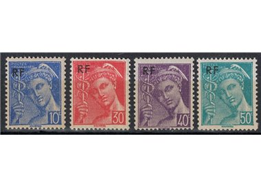 FRANCIA 1944 Mercurio (soprastampati) 4v MNH**