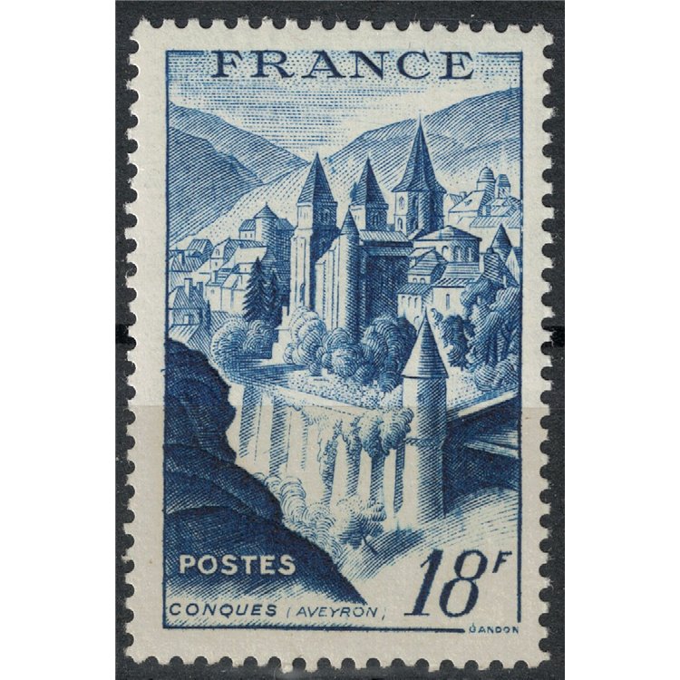 FRANCE 1948 Conques Abbey MNH**