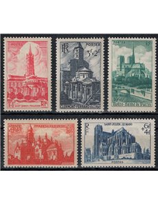 FRANCE 1947 Cathedrals of France 5v MNH**