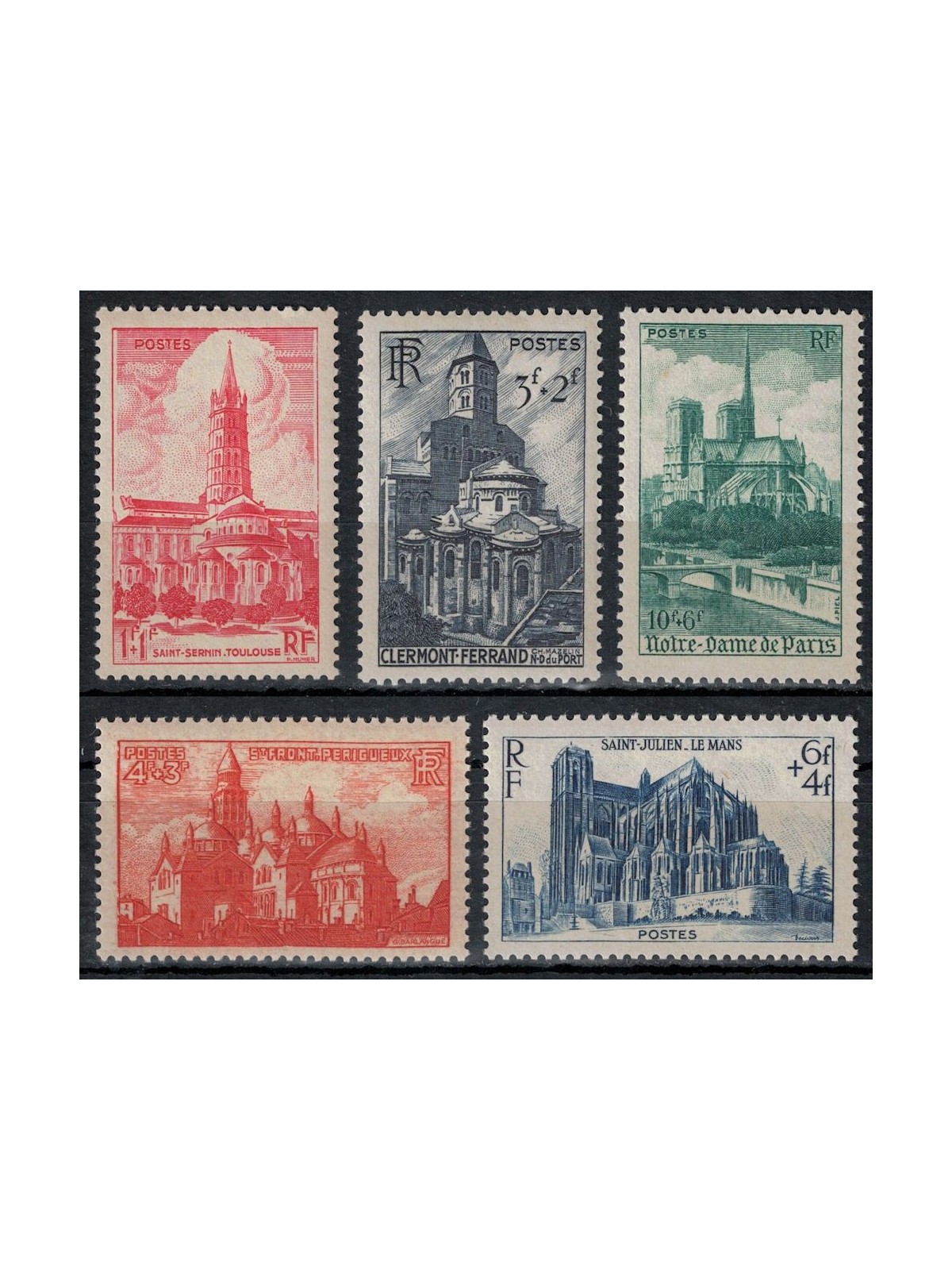 FRANCE 1947 Cathedrals of France 5v MNH**