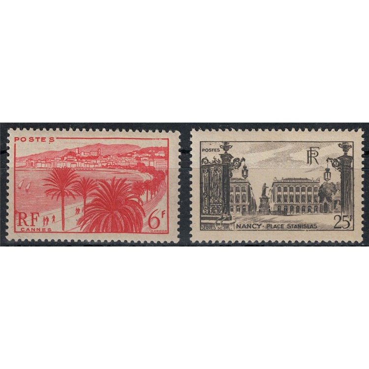 FRANCE 1947 Views 2v MNH**