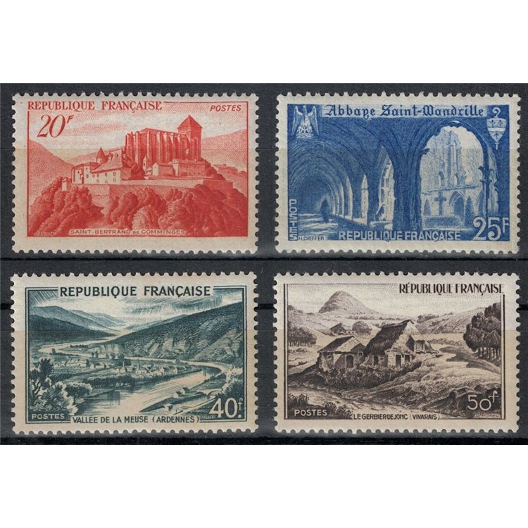 FRANCIA 1949 Vedute diverse 4v MNH**