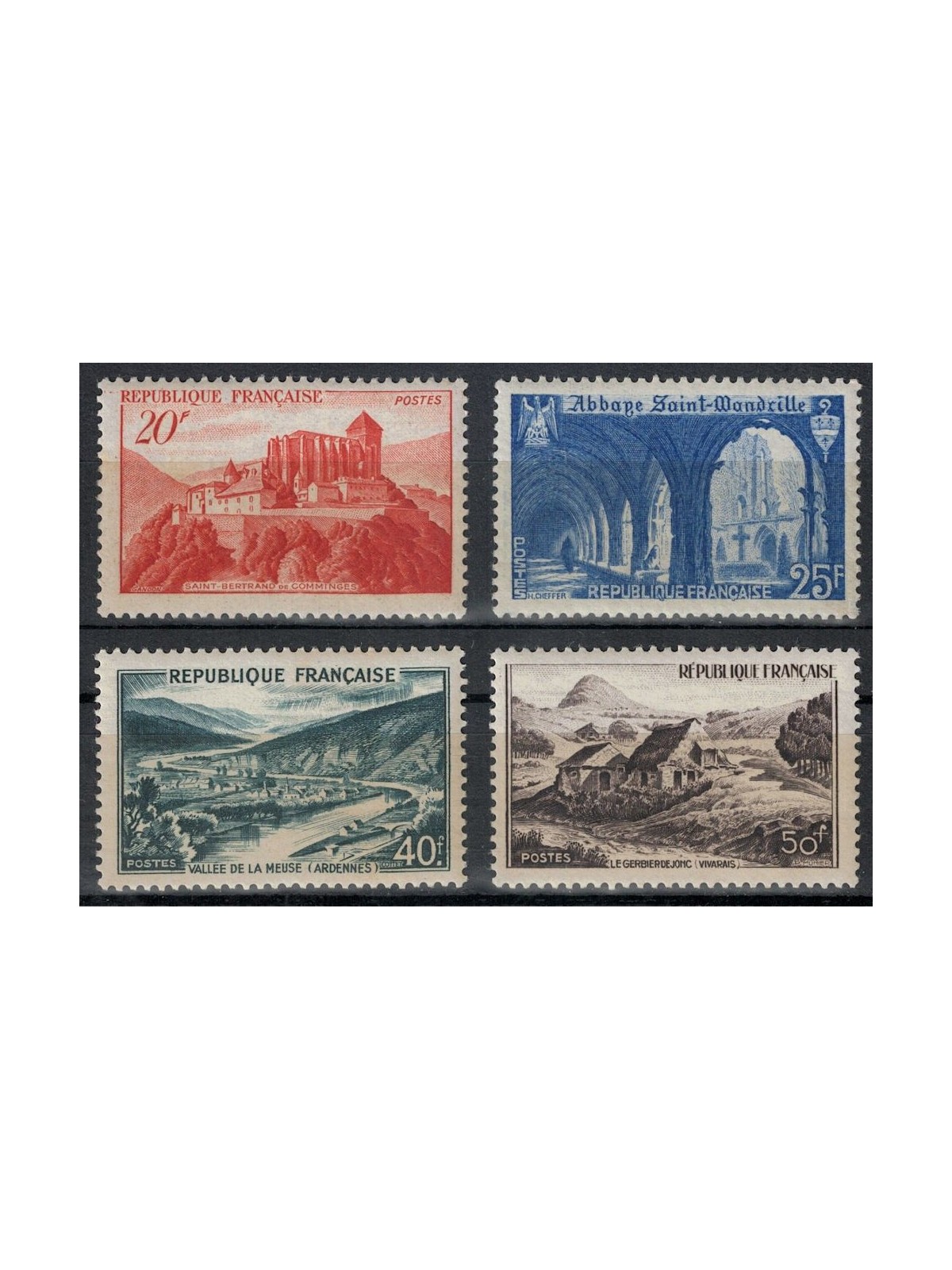 FRANCIA 1949 Vedute diverse 4v MNH**
