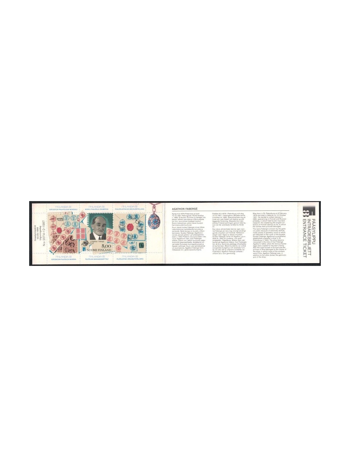 FINLAND 1988 Philatelic Exhibition booklet MNH**