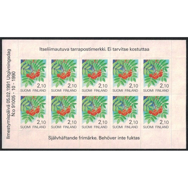 FINLANDIA 1991 Piante e fiori MF MNH**
